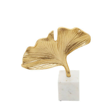 Gold Finish Ginkgo Sculpture | Mirano