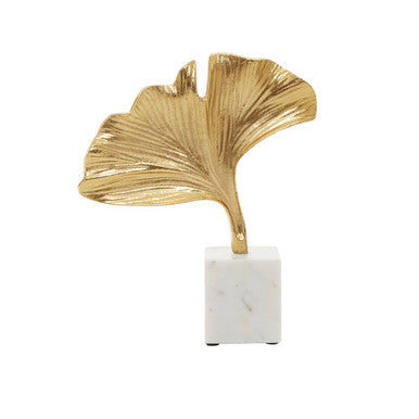 Gold Finish Ginkgo Sculpture | Mirano