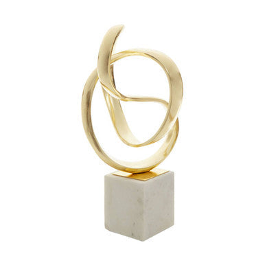 Gold Finish Knot Sculpture | Mirano