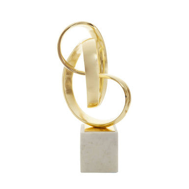 Gold Finish Knot Sculpture | Mirano