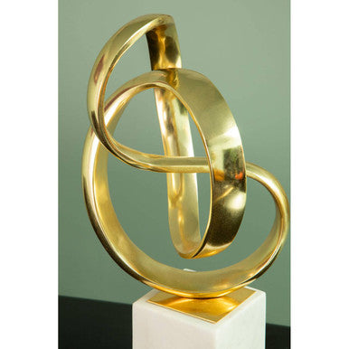 Gold Finish Knot Sculpture | Mirano