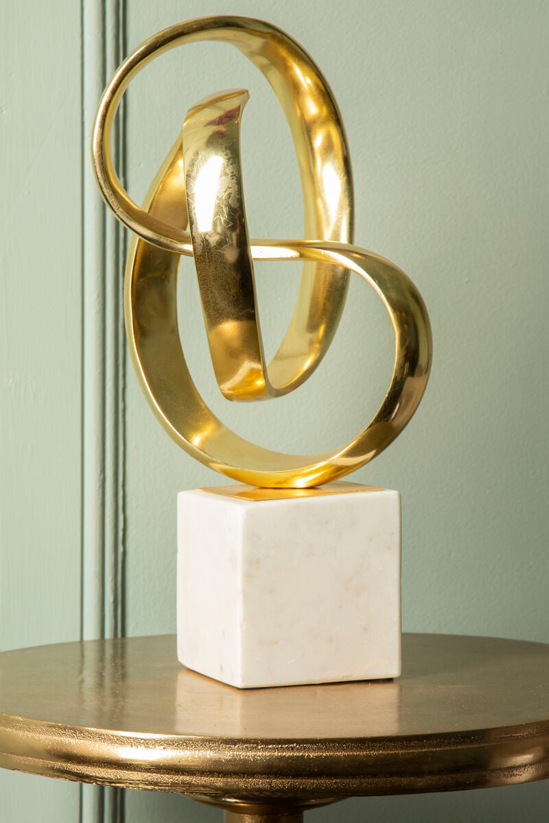 Gold Finish Knot Sculpture | Mirano