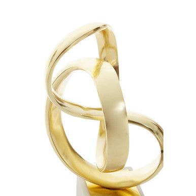 Gold Finish Knot Sculpture | Mirano
