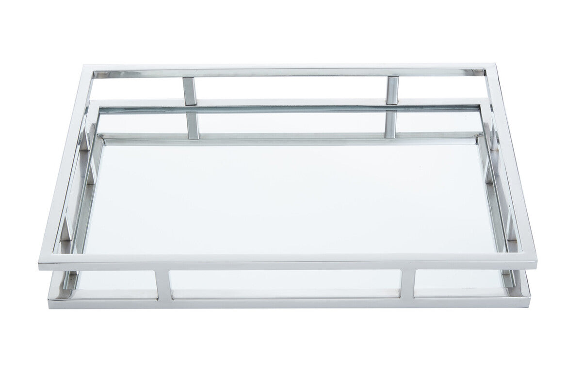 Rectangular Silver Finish Tray | Cruzar