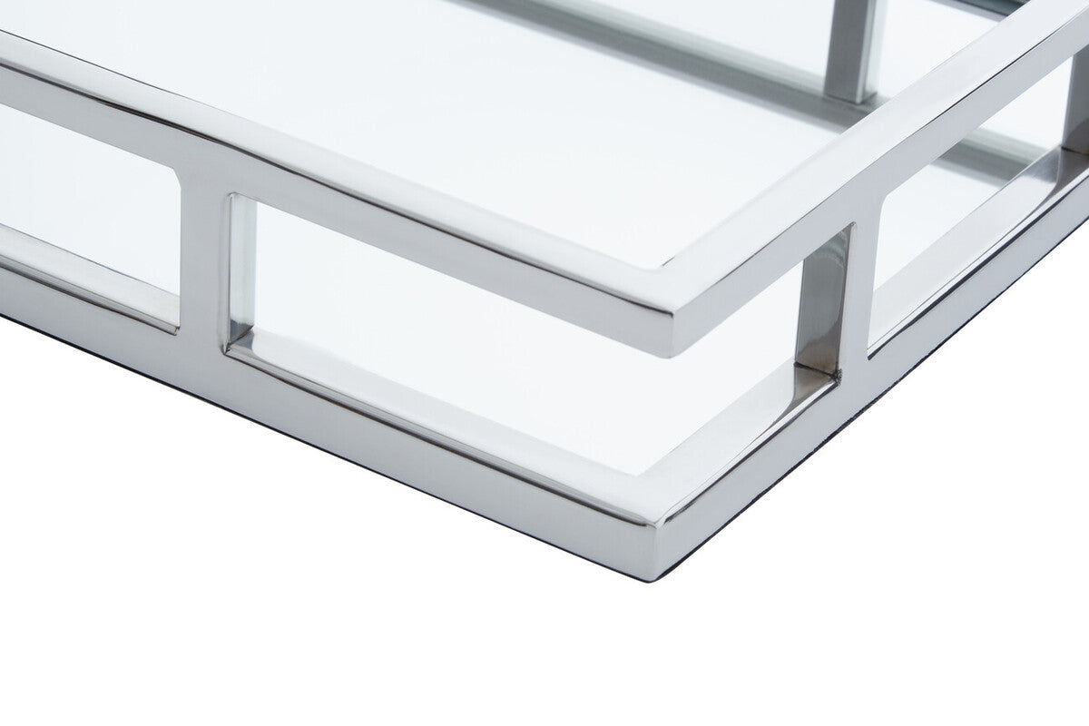 Rectangular Silver Finish Tray | Cruzar