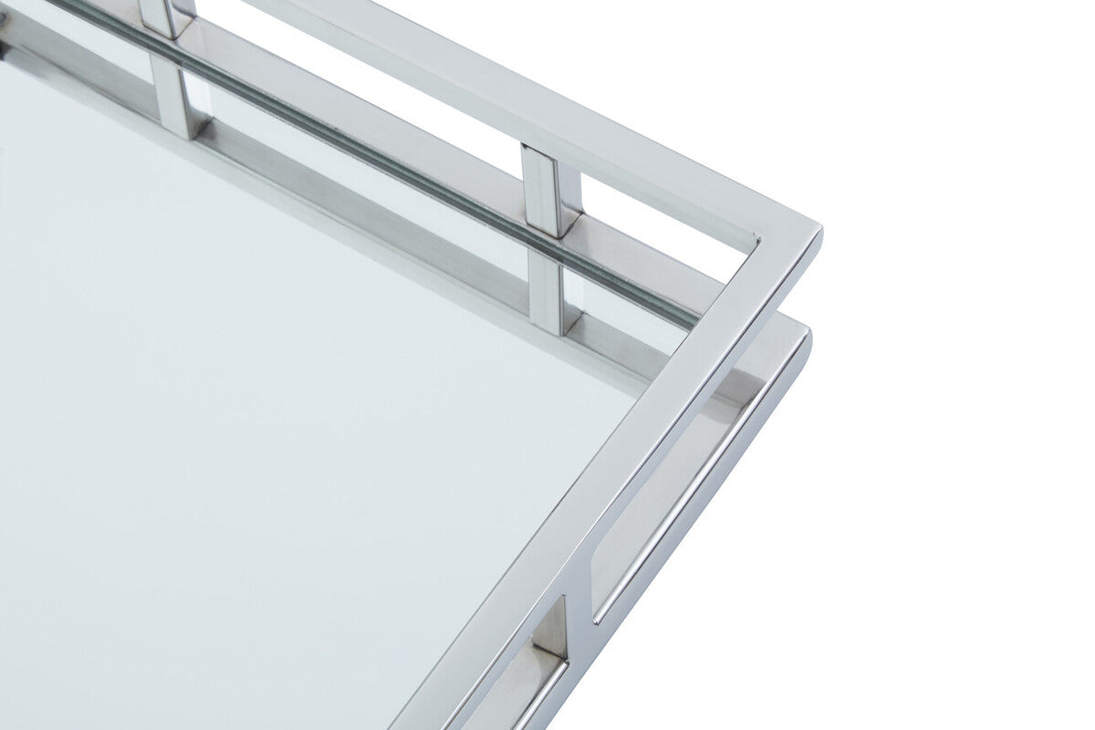 Rectangular Silver Finish Tray | Cruzar