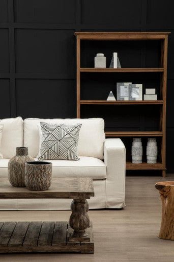 Arid Black and White Earthenware Planter