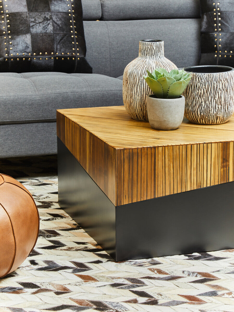 Arid Black and White Earthenware Planter