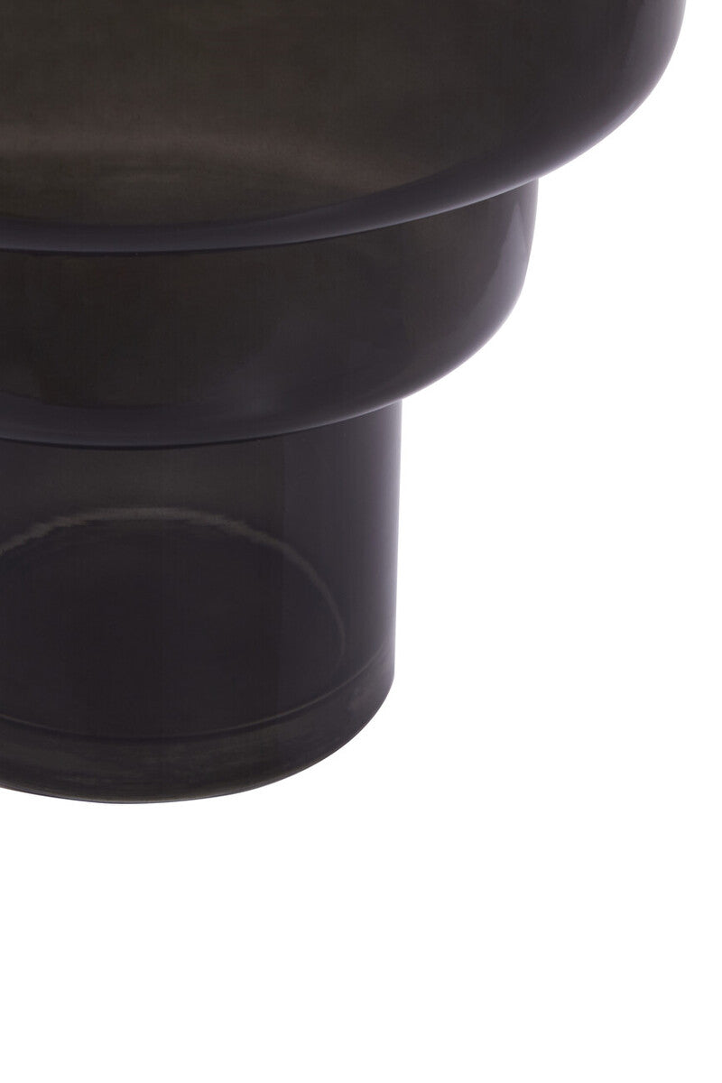 Small Black Smoked Glass Vase | Cayden
