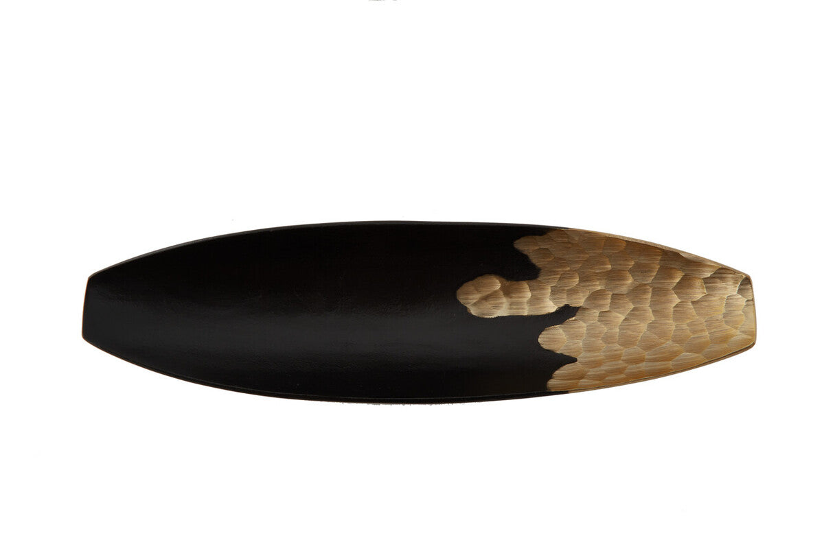 Black and Gold Boat Dish | Daito