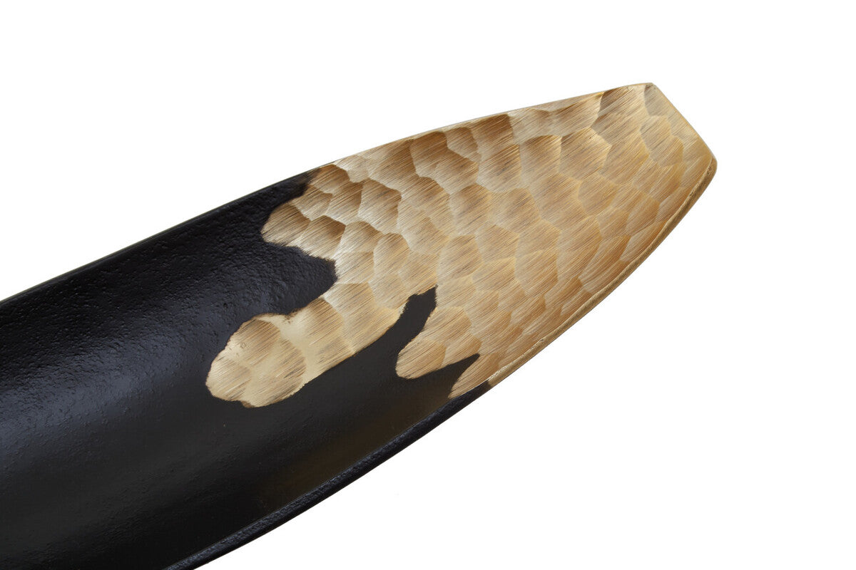 Black and Gold Boat Dish | Daito