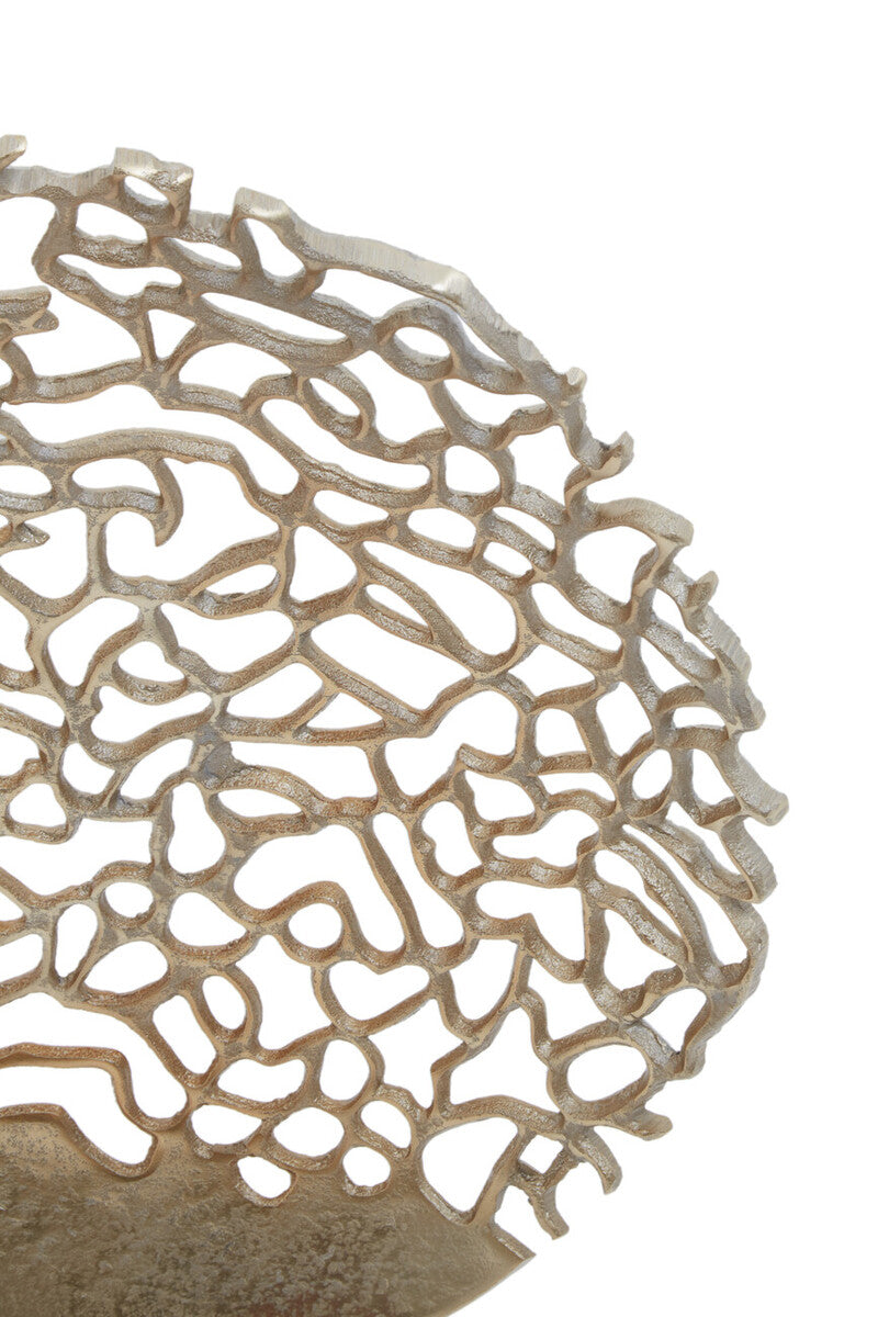 Black and Gold Finish Round Sculpture | Daito