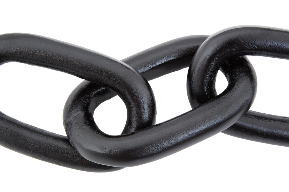 Large Black Aluminium Chain Sculpture | Prato