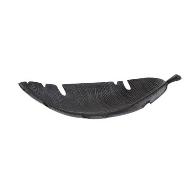 Black Finish Curved Leaf Dish | Prato