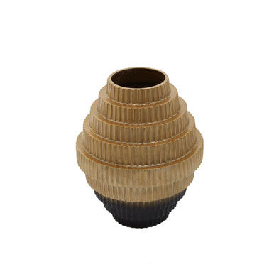 Large Ombre Gold and Black Vase | Deomali
