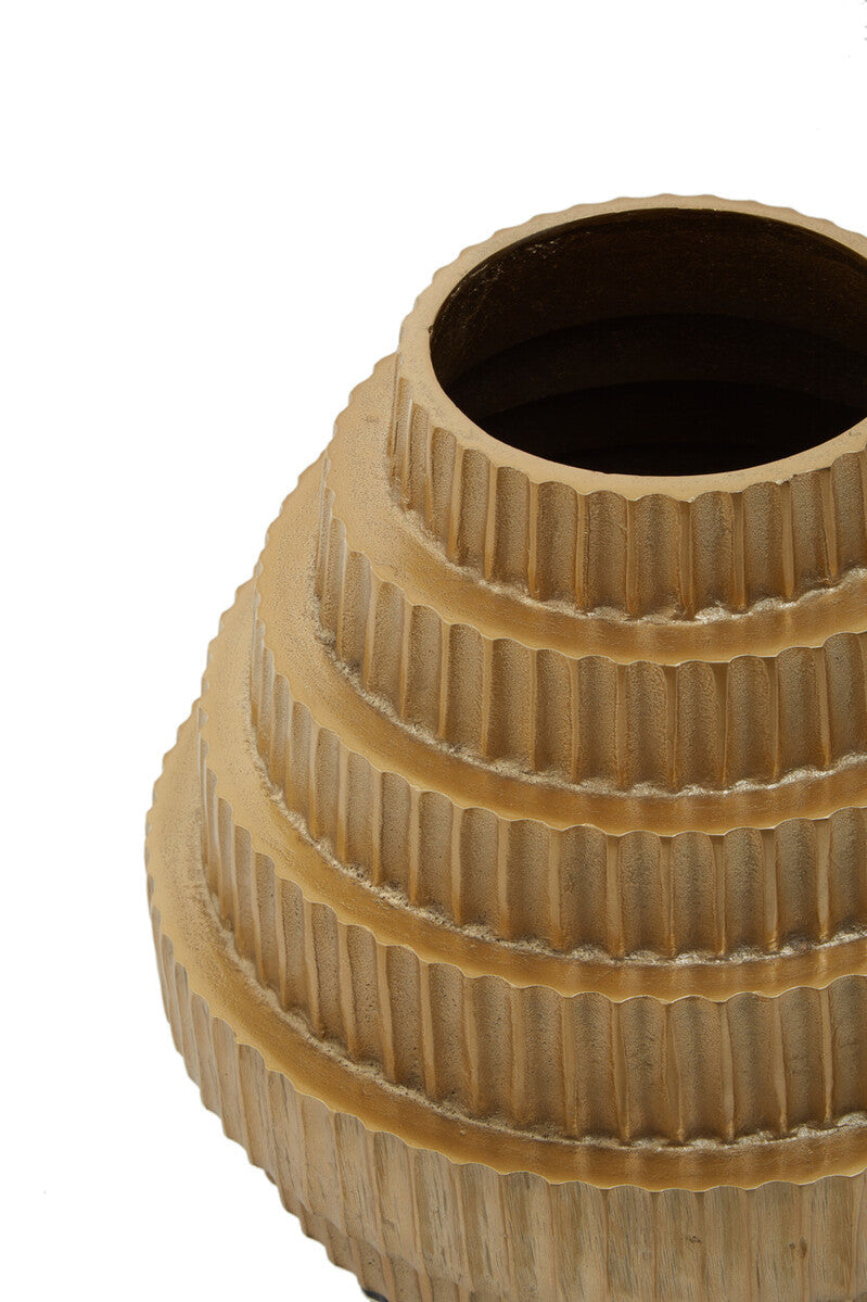 Large Ombre Gold and Black Vase | Deomali