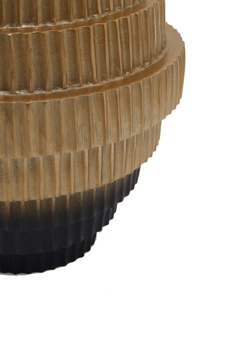 Large Ombre Gold and Black Vase | Deomali