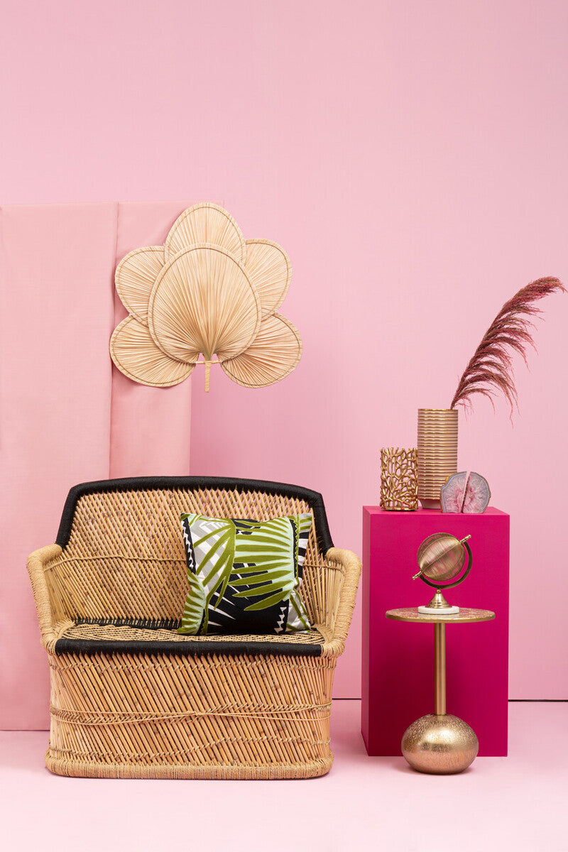 Large Blush Pink and Gold Ceramic Vase | Haldis