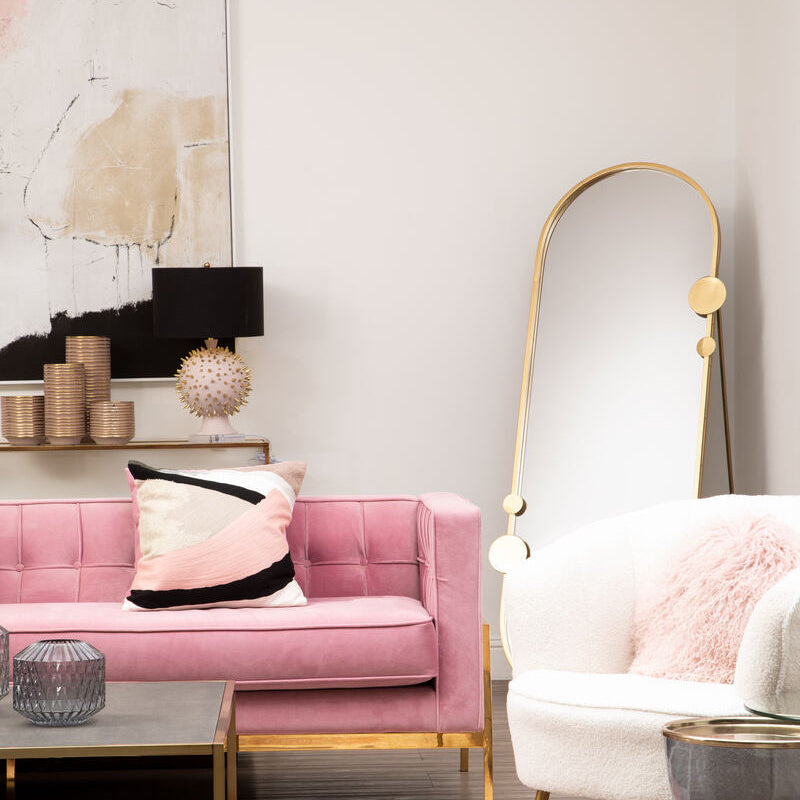 Blush Pink and Gold Small Ceramic Planter | Haldis