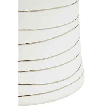 Small White and Silver Ceramic Planter | Haldis