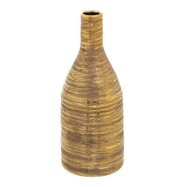 Gold Small Ceramic Bottle Vase | Hermosa