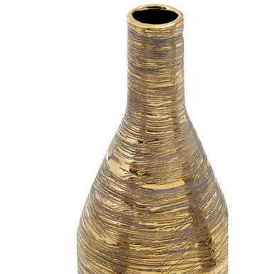 Gold Large Ceramic Bottle Vase | Hermosa