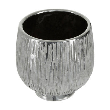 Small Silver Ceramic Planter | Hesper