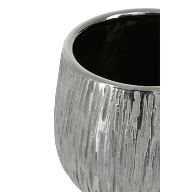 Small Silver Ceramic Planter | Hesper