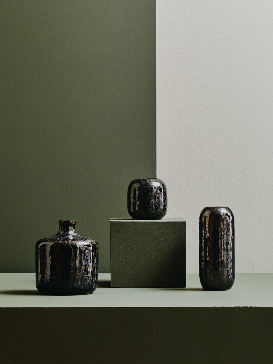Dark Blue Bottle Vase | Silas