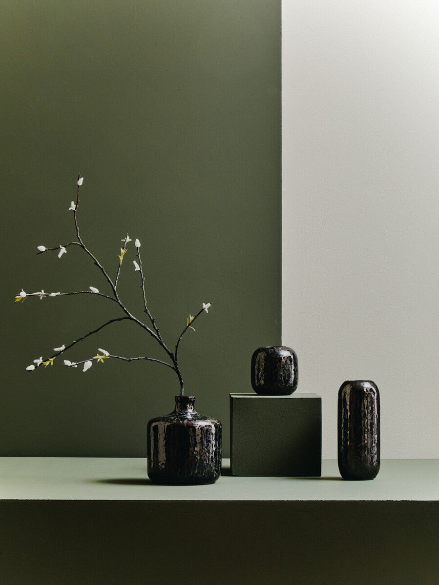 Dark Blue Bottle Vase | Silas