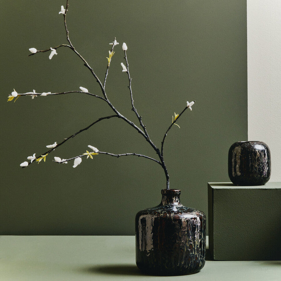 Dark Blue Bottle Vase | Silas