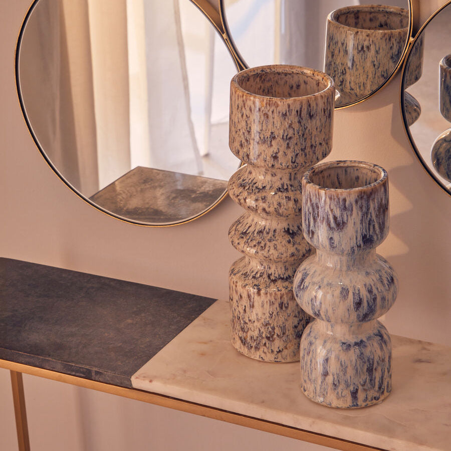 Large Beige Speckled Vase | Shai