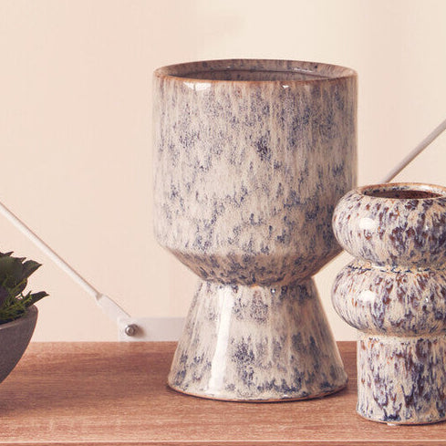 Large Beige Speckled Planter | Shai