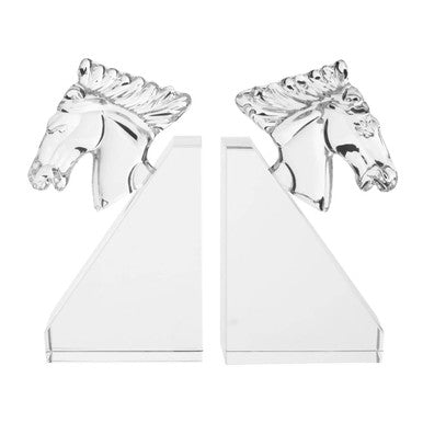 Set of 2 Crystal Horse Bookends | Carrie