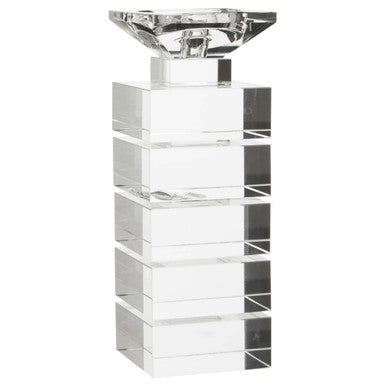 Clear Finish Small Candle Holder | Carrie