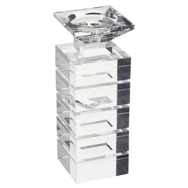 Clear Finish Small Candle Holder | Carrie