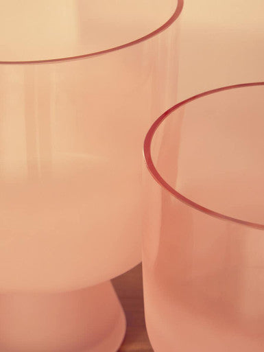 Large Matte Pink Glass Vase | Baila