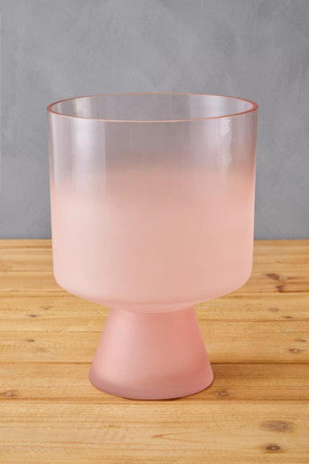 Large Matte Pink Glass Vase | Baila