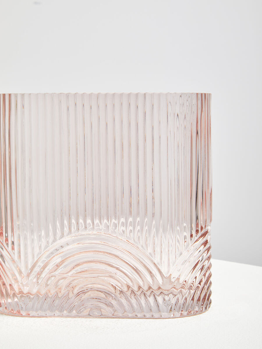 Large Pink Glass Vase | Bardi