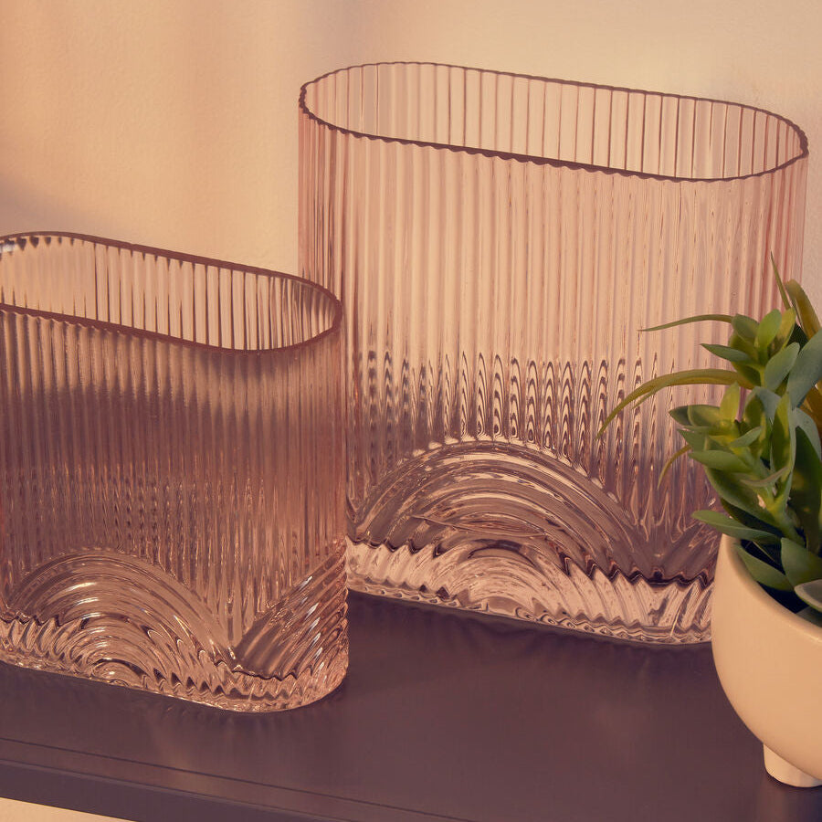Large Pink Glass Vase | Bardi