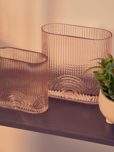 Large Pink Glass Vase | Bardi