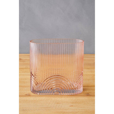 Large Pink Glass Vase | Bardi