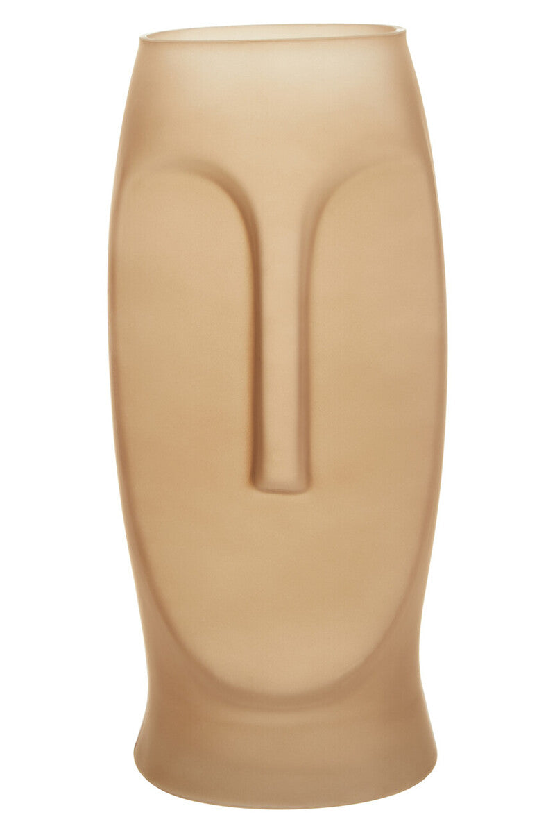 Smoked Grey Large Face Design Vase | Viso