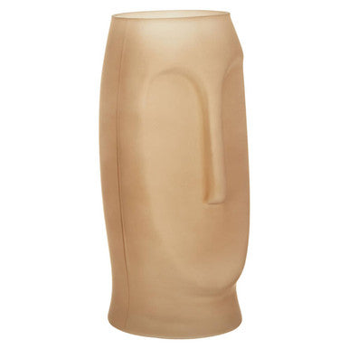 Smoked Grey Large Face Design Vase | Viso