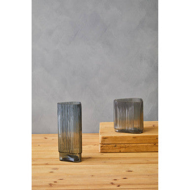 Large Grey Glass Vase | Benka