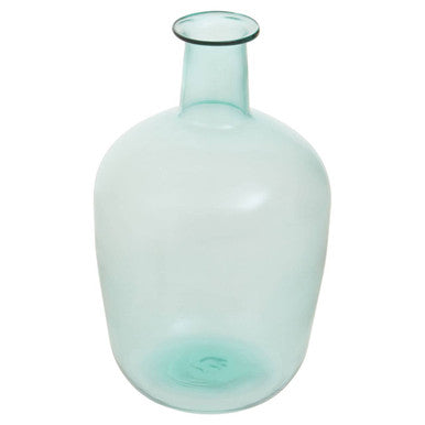 Blue Small Bottle Neck Recycled Glass Vase | Bexley