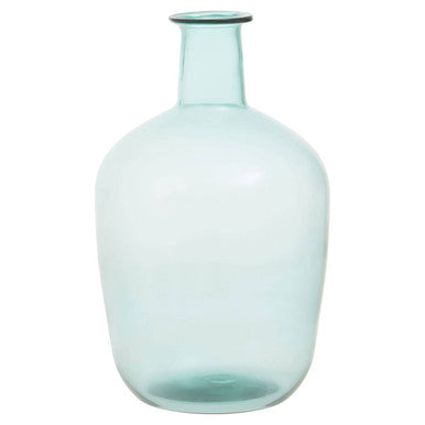 Blue Small Bottle Neck Recycled Glass Vase | Bexley