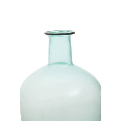 Blue Small Bottle Neck Recycled Glass Vase | Bexley