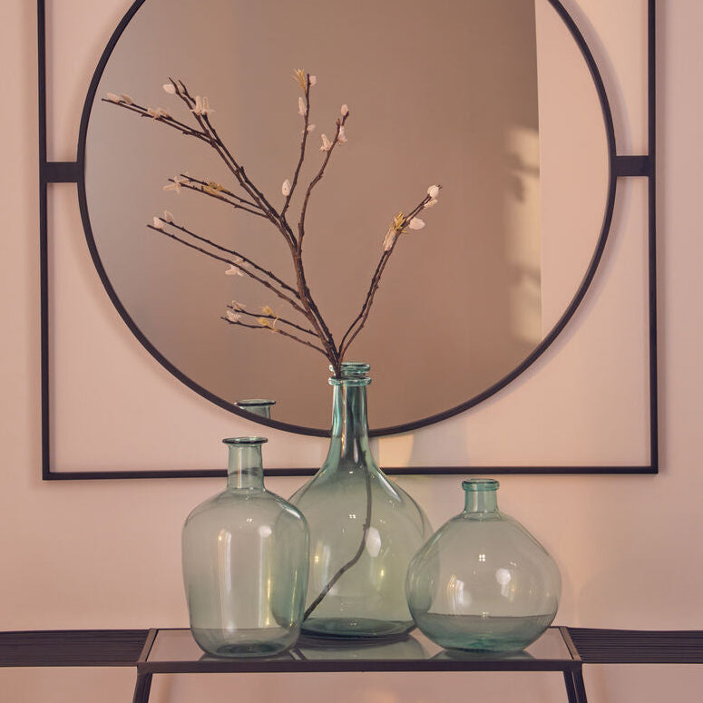 Blue Large Bottle Neck Recycled Glass Vase | Bexley