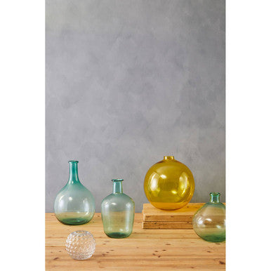 Blue Large Bottle Neck Recycled Glass Vase | Bexley